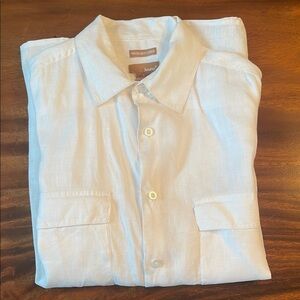 Bruno Washable Linen Shirt in White Size L